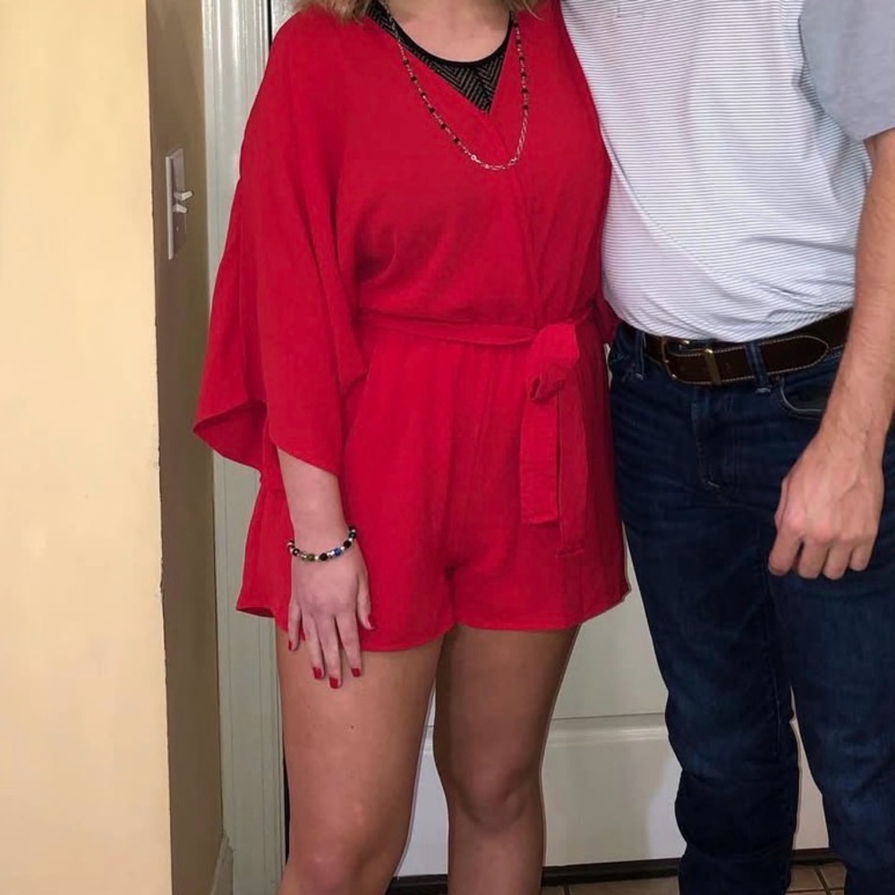 Peach love women’s red romper